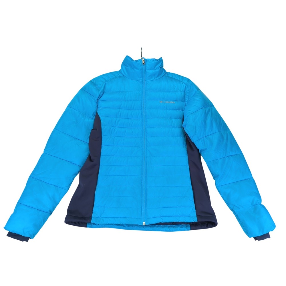 Columbia Powder Pillow Hybrid Jacket Women's Medium Puffer Blue Insulated‎ Gorp